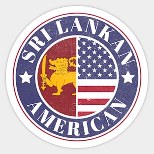 Proud Sri Lankan-American Badge - Sri Lanka Flag Sticker